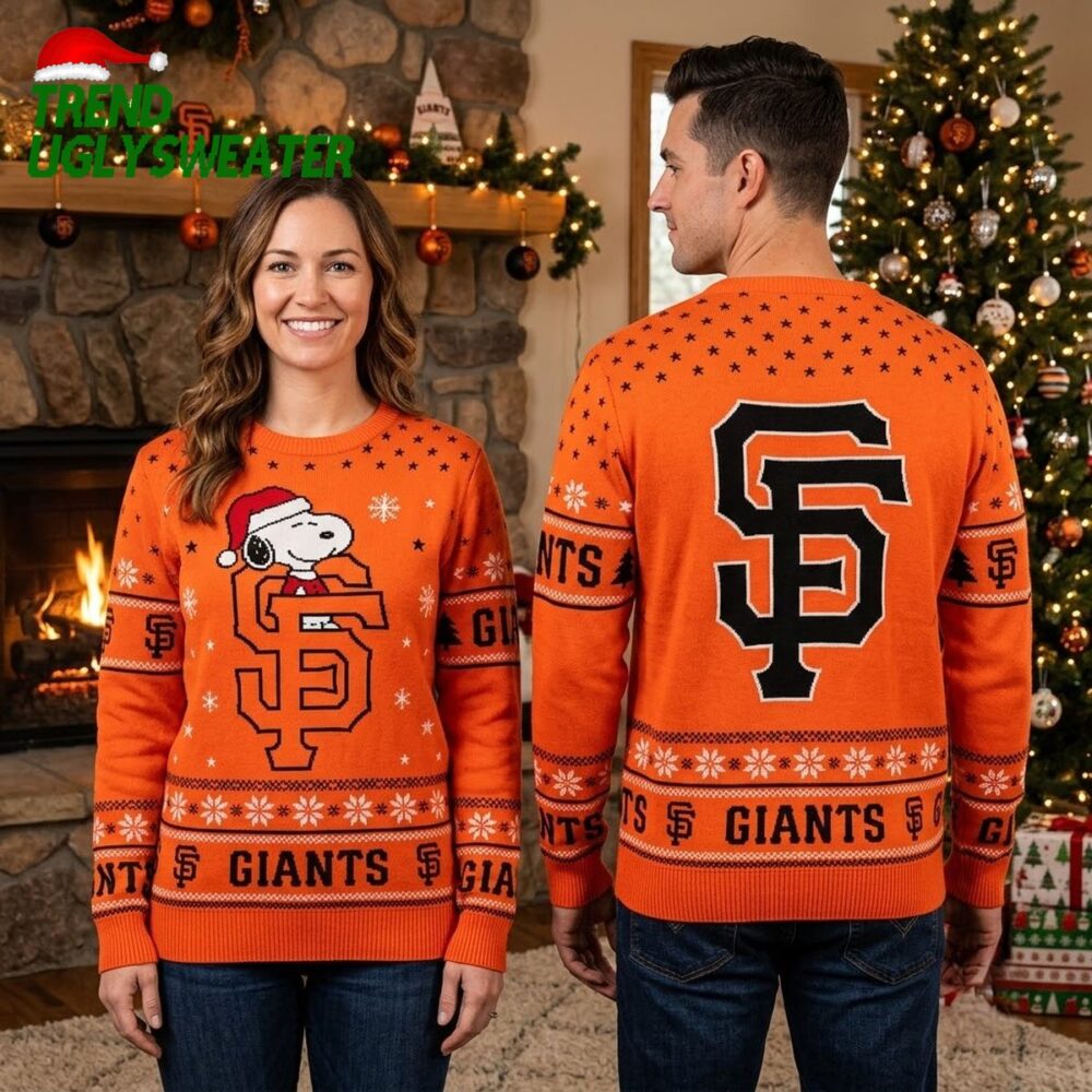 san francisco giants snoopy santa ugly christmas sweater