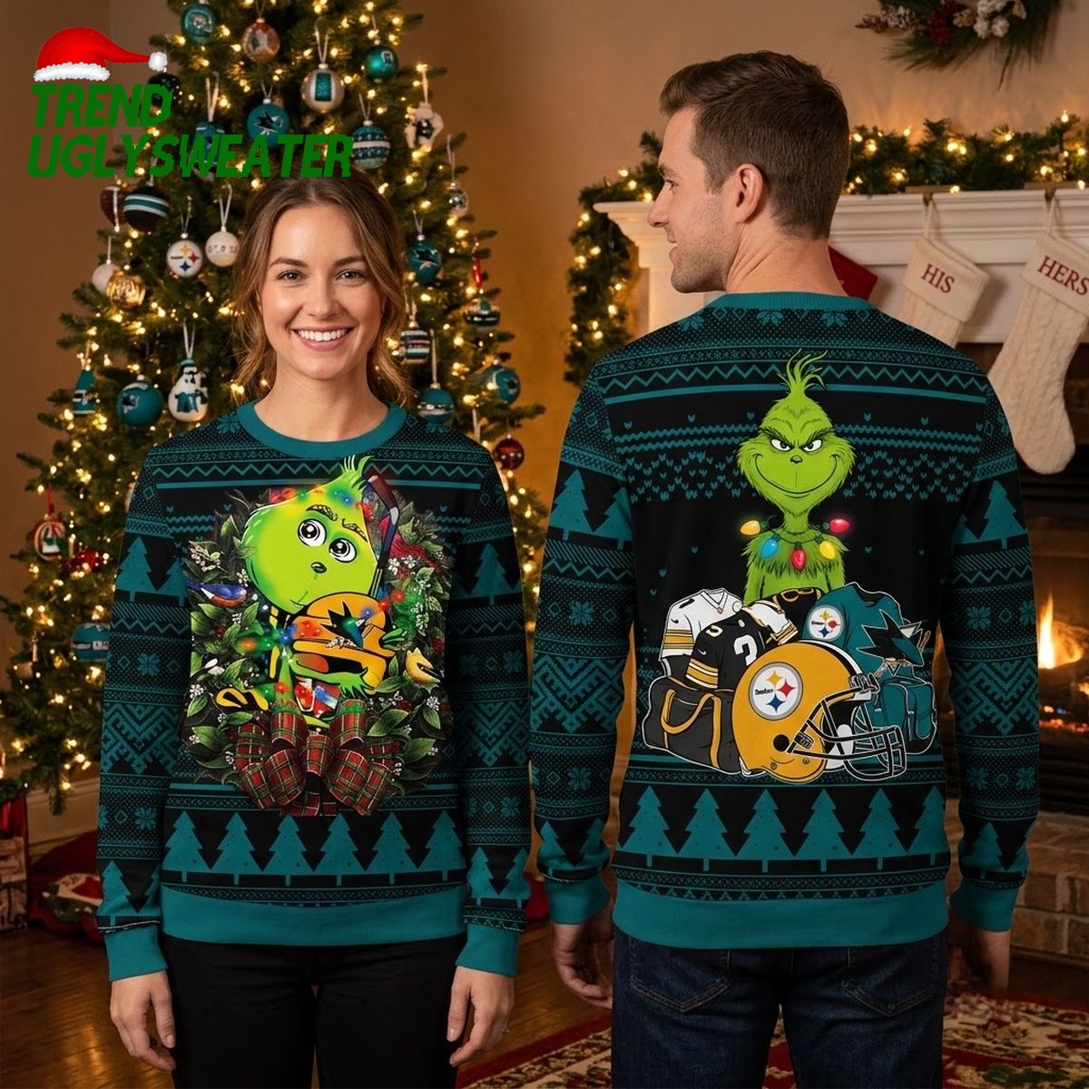 san jose sharks grinch hug christmas lights ugly christmas sweater san jose sharks grinch hug christmas lights ugly christmas sweater