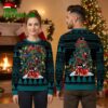San Jose Sharks Hockey Equipment Christmas Tree Ugly Christmas Sweater 2 san jose sharks hockey equipment christmas tree ugly christmas sweater