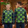 Seattle Seahawks Checkered Logo Pattern Ugly Christmas Sweater 1 seattle seahawks checkered logo pattern ugly christmas sweater
