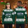 Seattle Seahawks Custom Name Snowflake Logo Holiday Game Day Gift Ugly Christmas Sweater 1 seattle seahawks custom name snowflake logo holiday game day gift ugly christmas sweater