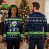Seattle Seahawks Grinch Football Player Custom Name Number 14 Ugly Christmas Sweater 2 seattle seahawks grinch football player custom name number 14 ugly christmas sweater