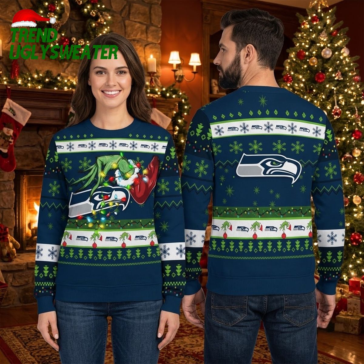 seattle seahawks grinch hand christmas ugly christmas sweater seattle seahawks grinch hand christmas ugly christmas sweater