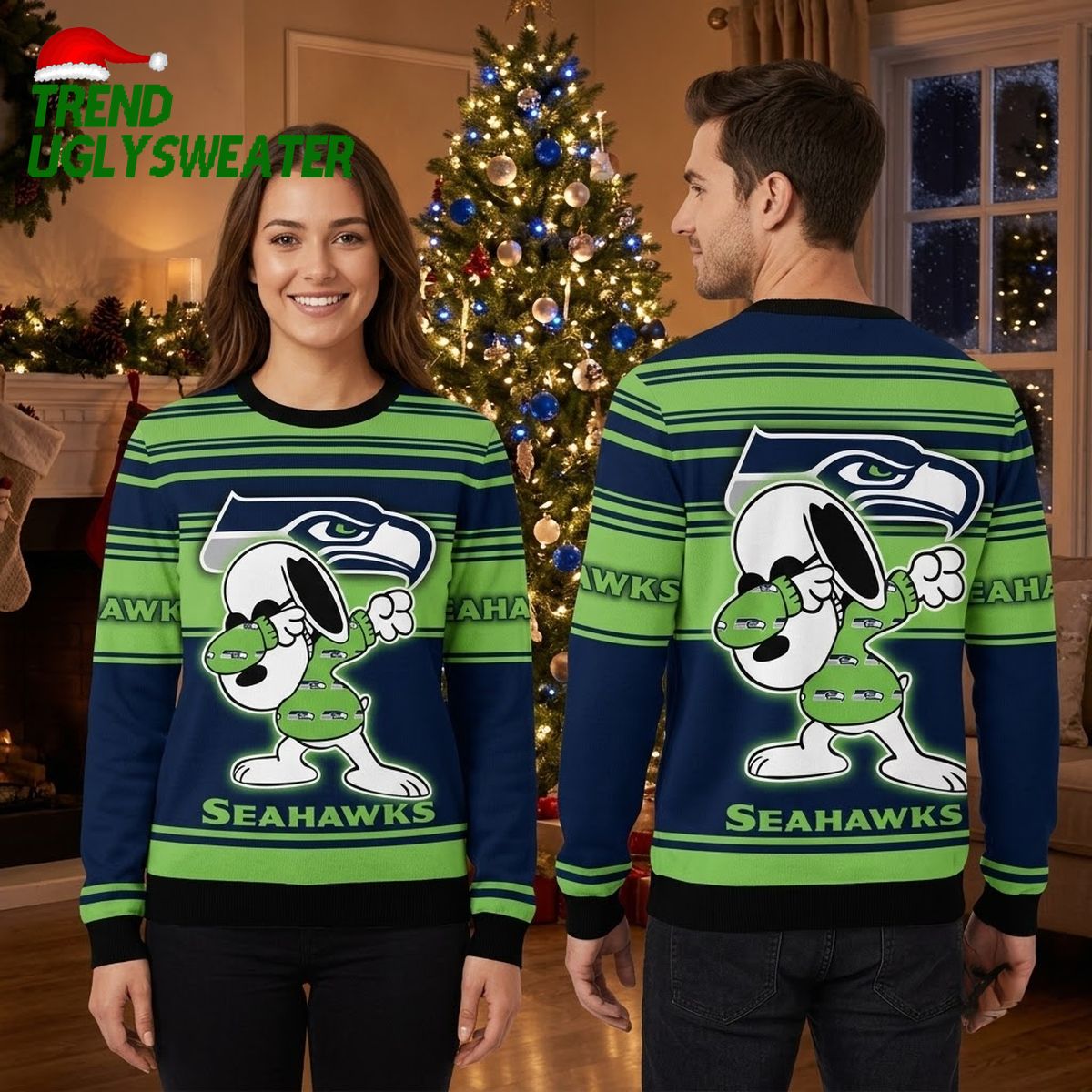 seattle seahawks snoopy dabbing ugly christmas sweater seattle seahawks snoopy dabbing ugly christmas sweater