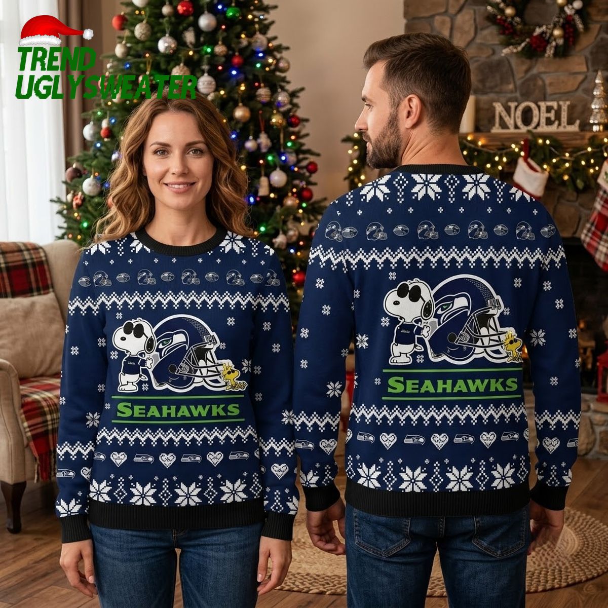 snoopy seattle seahawks football helmet ugly christmas sweater snoopy seattle seahawks football helmet ugly christmas sweater