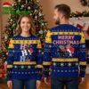 st louis blues christmas hockey characters ugly christmas sweater