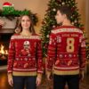 Steve Young 8 San Francisco 49ers Football Portrait Ugly Christmas Sweater 1 steve young 8 san francisco 49ers football portrait ugly christmas sweater