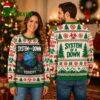 System Of A Down Toxicity Earth Biohazard Symbol Green Cream Pattern Ugly Christmas Sweater 1 system of a down toxicity earth biohazard symbol green cream pattern ugly christmas sweate