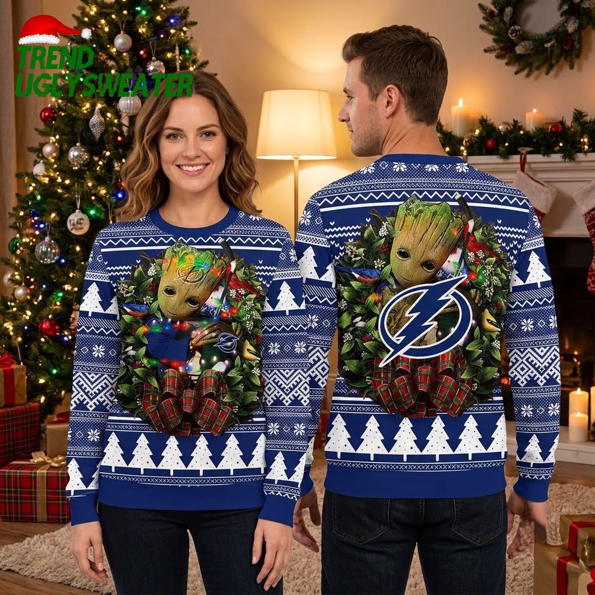 tampa bay lightning groot christmas lights ugly christmas sweater tampa bay lightning groot christmas lights ugly christmas sweater