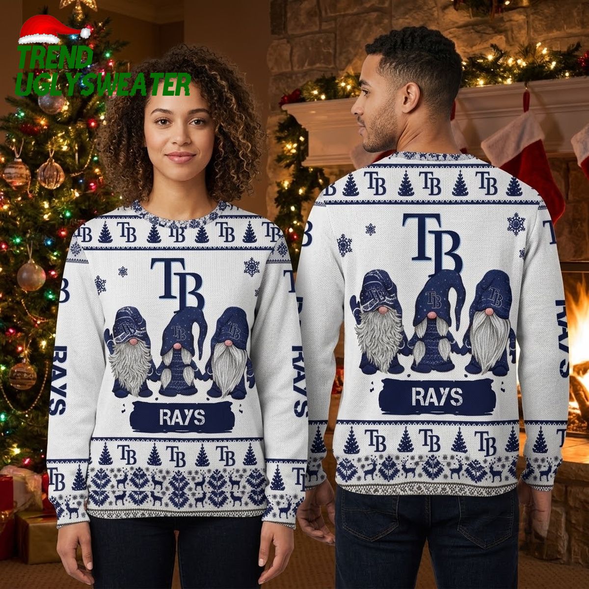 tampa bay rays christmas gnome trio ugly christmas sweater tampa bay rays christmas gnome trio ugly christmas sweater