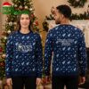 Tampa Bay Rays Christmas Tree Pattern Navy Blue Ugly Christmas Sweater 1 tampa bay rays christmas tree pattern navy blue ugly christmas sweater