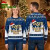 Tampa Bay Rays Gold Logo Santa Hat Snowflake Navy Blue Ugly Christmas Sweater 2 tampa bay rays gold logo santa hat snowflake navy blue ugly christmas sweater