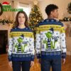 Tampa Bay Rays Grinch Santa Hat Navy Blue And Yellow Ugly Christmas Sweater 2 tampa bay rays grinch santa hat navy blue and yellow ugly christmas sweater