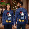Tampa Bay Rays Mickey Mouse Santa Hat Navy Blue Ugly Christmas Sweater 1 tampa bay rays mickey mouse santa hat navy blue ugly christmas sweater