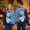 Tampa Bay Rays Olaf Snowmen In Santa Hats Ugly Christmas Sweater 1 tampa bay rays olaf snowmen in santa hats ugly christmas sweater