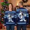 tampa bay rays snoopy baseball mascot striped ugly christmas sweater