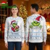 tennessee titans grinch santa hat football custom name ugly christmas sweater