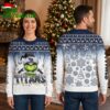 Tennessee Titans Grinch Santa Hat Football Ugly Christmas Sweater 2 tennessee titans grinch santa hat football ugly christmas sweater