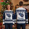 tennessee titans logo snowflake and reindeer ugly christmas sweater
