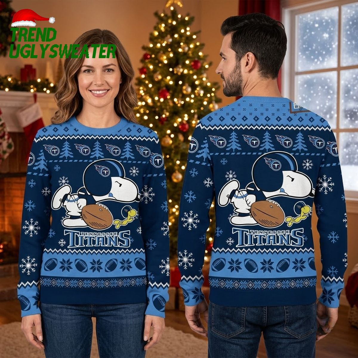 tennessee titans snoopy football helmet ugly christmas sweater tennessee titans snoopy football helmet ugly christmas sweater