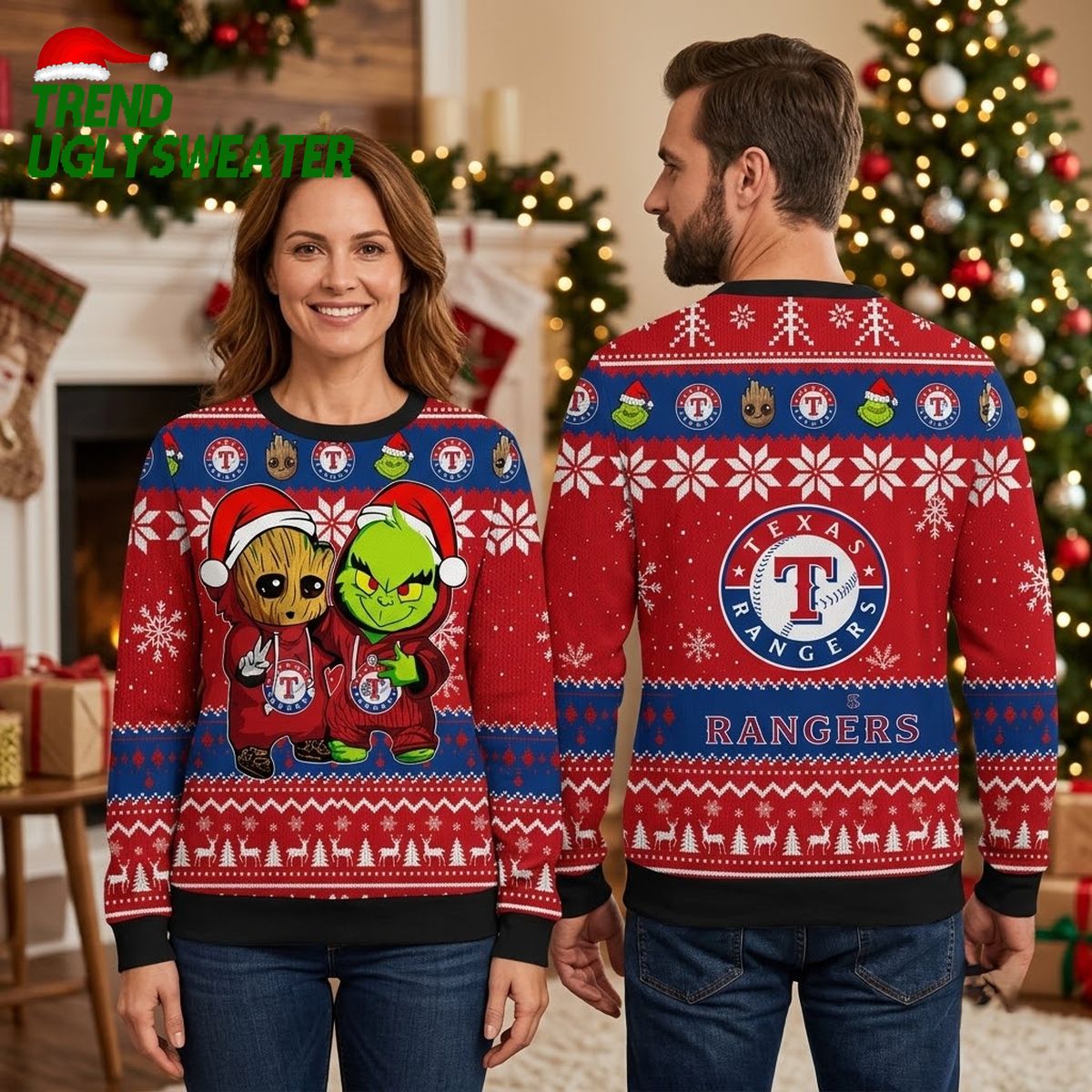 texas rangers grinch and groot ugly christmas sweater texas rangers grinch and groot ugly christmas sweater