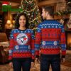 toronto blue jays logo snowflake and reindeer pattern ugly christmas sweater