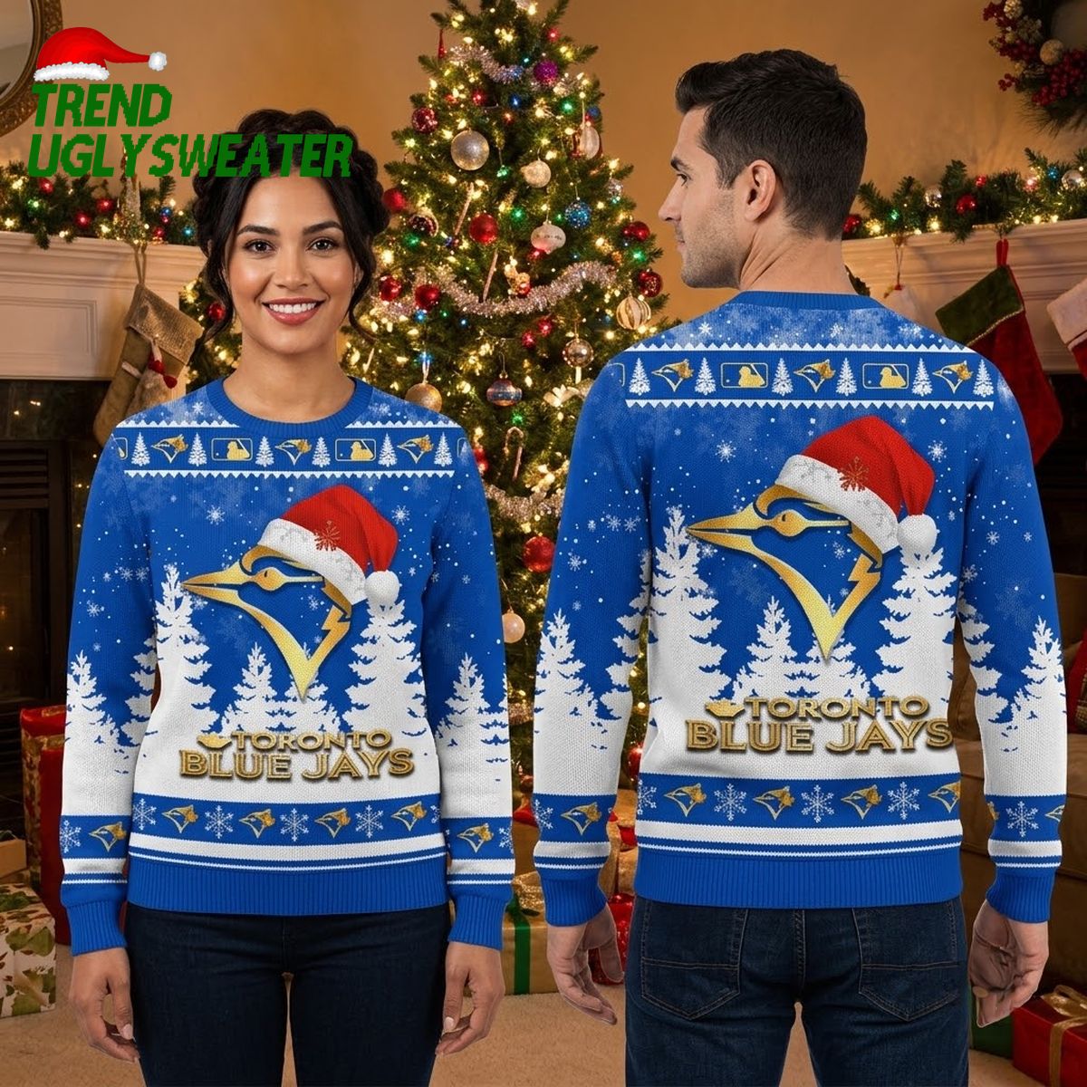 toronto blue jays santa hat logo ugly christmas sweater toronto blue jays santa hat logo ugly christmas sweater