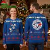 toronto blue jays snoopy and woodstock christmas lights ugly christmas sweater