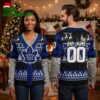 Toronto Maple Leafs Custom Name And Number Hockey Jersey Blue Ugly Christmas Sweater 2 toronto maple leafs custom name and number hockey jersey blue ugly christmas sweater
