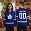 Toronto Maple Leafs Custom Name And Number Maple Leaf Ugly Christmas Sweater 2 toronto maple leafs custom name and number maple leaf ugly christmas sweater