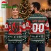 vegas golden knights shield logo personalized name and number ugly christmas sweater