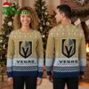 Vegas Golden Knights Shield Logo Snowflake Ugly Christmas Sweater 1 vegas golden knights shield logo snowflake ugly christmas sweater