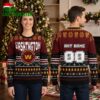 Washington Commanders Custom Name And Number Football Field Ugly Christmas Sweater 2 washington commanders custom name and number football field ugly christmas sweater