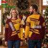 Washington Commanders Diagonal Stripe Logo Ugly Christmas Sweater 1 washington commanders diagonal stripe logo ugly christmas sweater