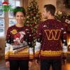 Washington Commanders DJ Santa Claus Turntable Ugly Christmas Sweater 2 washington commanders dj santa claus turntable ugly christmas sweater
