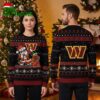 Washington Commanders Santa Claus With Christmas Lights Ugly Christmas Sweater 1 washington commanders santa claus with christmas lights ugly christmas sweater