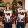 Washington Commanders Snowflake Forest Logo Ugly Christmas Sweater 2 washington commanders snowflake forest logo ugly christmas sweater