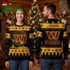 Washington Commanders Snowflake Logo Custom Name Ugly Christmas Sweater 2 washington commanders snowflake logo custom name ugly christmas sweater