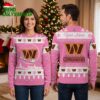 Washington Commanders Snowflake Name Ugly Christmas Sweater 1 washington commanders snowflake name ugly christmas sweater