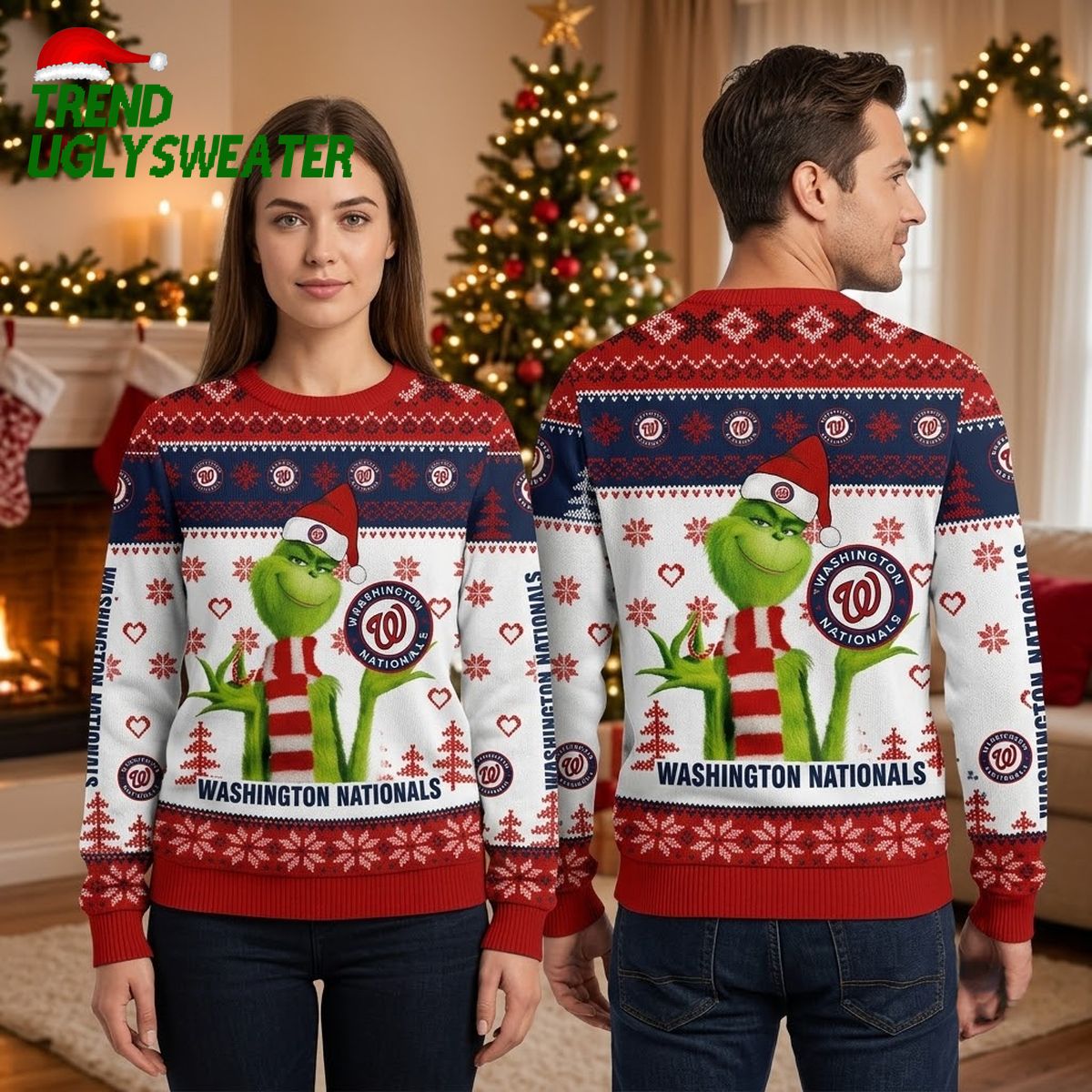 washington nationals grinch santa hat red ugly christmas sweater washington nationals grinch santa hat red ugly christmas sweater
