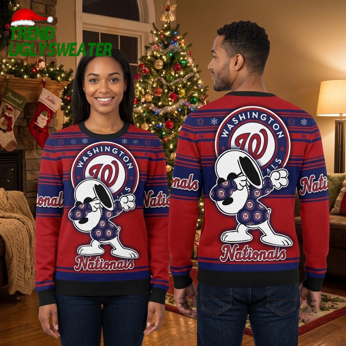 washington nationals snoopy dab baseball ugly christmas sweater washington nationals snoopy dab baseball ugly christmas sweater