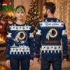 Washington Redskins Logo Custom Name Snowflake Ugly Christmas Sweater 1 washington redskins logo custom name snowflake ugly christmas sweater